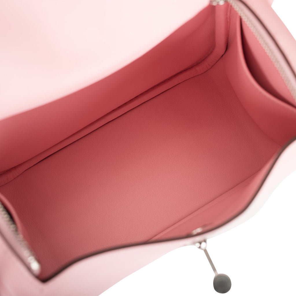 Brand New Hermès Mini Lindy Mauve Pale Pink Verso Gold Palladium