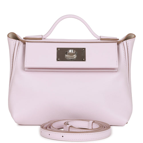 Hermès Double Sens Rose Sakura and Curry Sikkim 28, 2015 (Very Good), Pink/Brown Womens Handbag