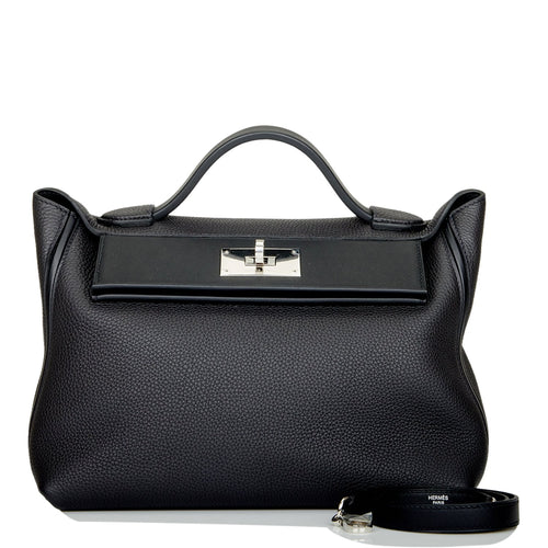Hermes 24/24 Bag 29 Black Togo and Swift Palladium Hardware