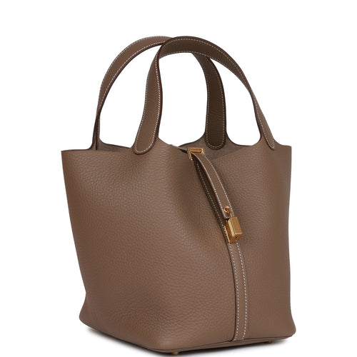 Hermes Birkin 30 cm Handbag in Argile and Etoupe Swift Leather and