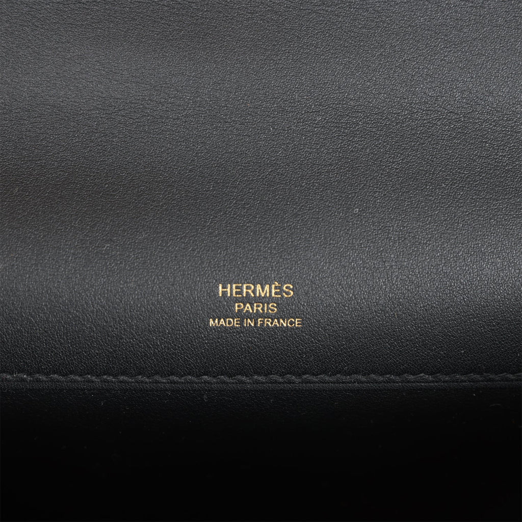 Hermes Kelly Cut Black Swift Gold Hardware