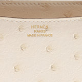 Hermès Hermes Parchemin Ostrich Constance 18 Phw White Leather
