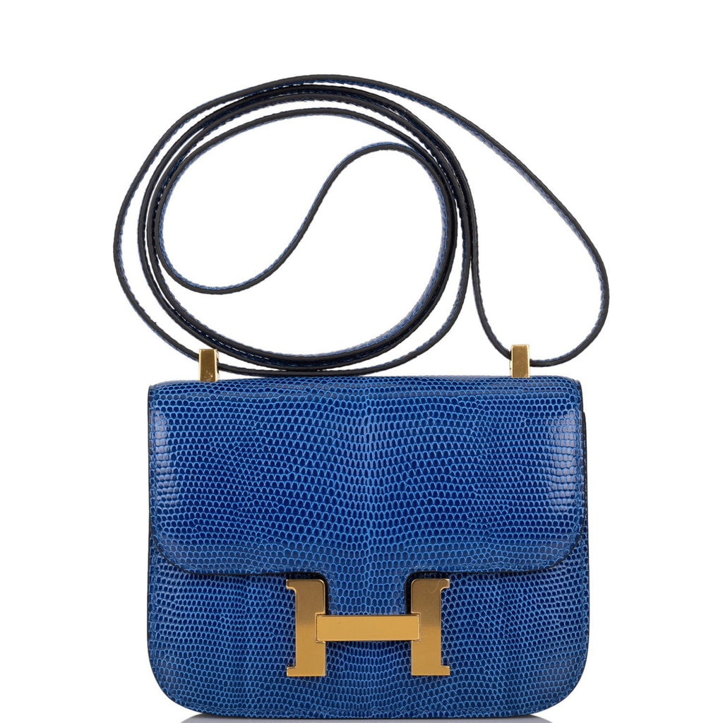 Hermes Micro Constance 14 Bleu Saphir Lizard Niloticus Gold Hardware –  Madison Avenue Couture