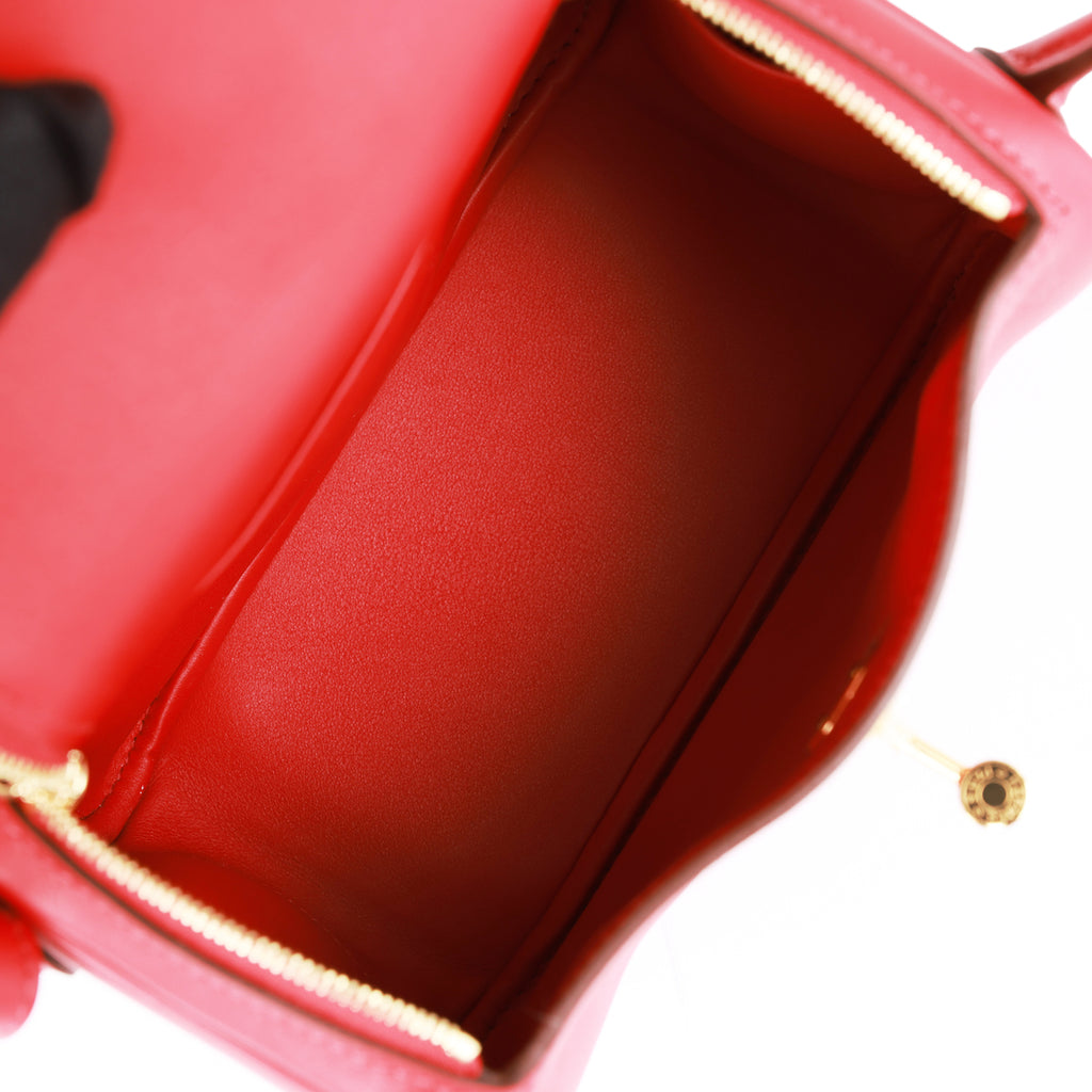 Hermes Lindy - Mini in Rouge Sellier Swift (Gulli35) Leather