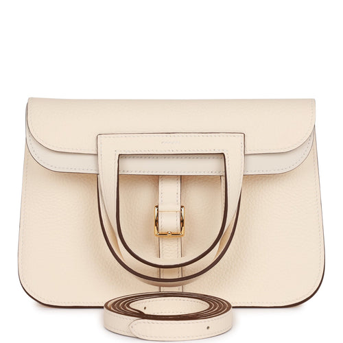 Hermes Halzan 25 Nata Clemence Gold Hardware