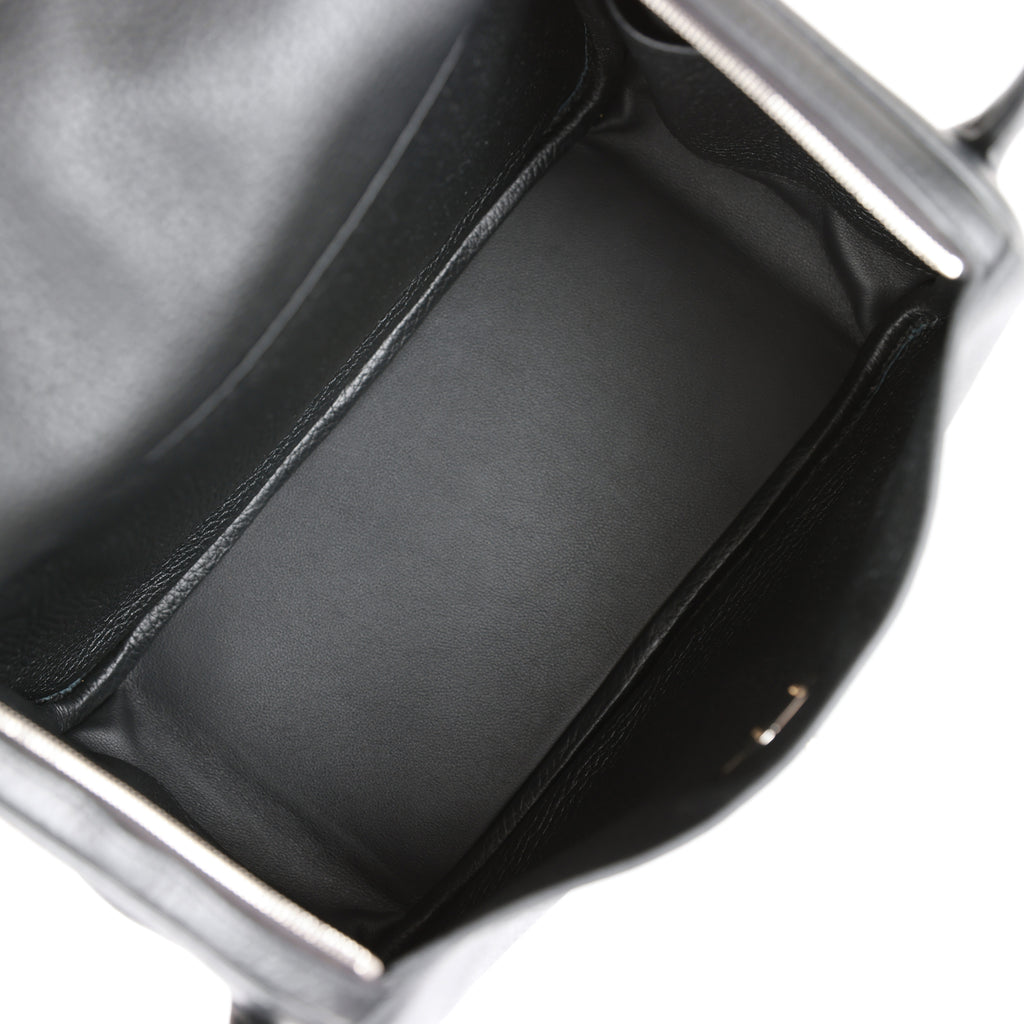 Hermes Lindy 26 Black Clemence Leather Bag Palladium Hardware – Mightychic