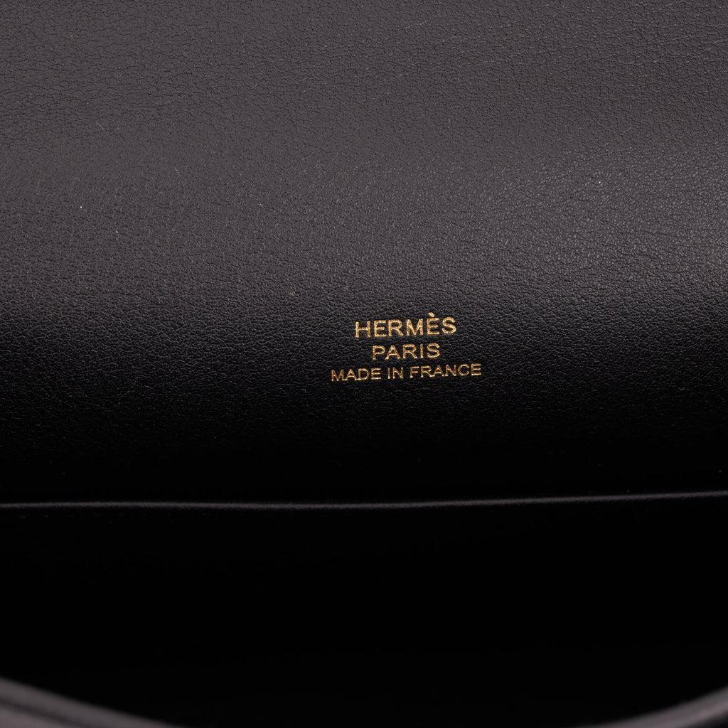 Hermes Kelly Pochette Bag Black Rose Gold Hardware Clutch – Mightychic