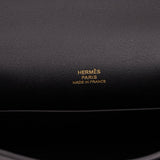 Hermes Kelly Pochette Black Swift Rose Gold Hardware