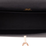 Hermès Black Pochette Kelly Mini Veau Swift