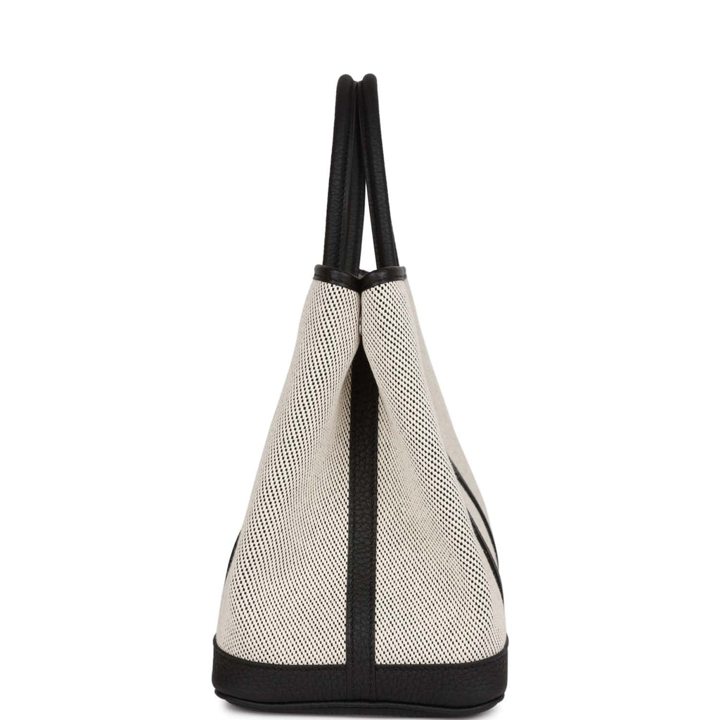 Hermès Garden Party Gris Meyer Negonda and Trench Toile 30 Palladium Hardware, 2023 (Like New), Beige/Grey Womens Handbag
