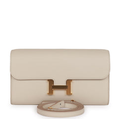 Hermes Constance Wallet To Go Beton Evercolor Gold Hardware