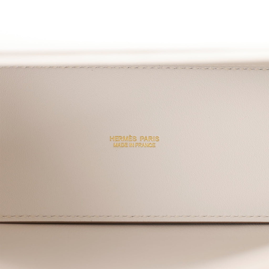Privé Porter - Hermès Kelly Danse available now in Gris Perle, Vert Amande,  and Deep Blue with gold hardware! #hermes #priveporter #kellydanse