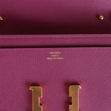 Hermes Constance Wallet To Go Anemone Evercolor Gold Hardware