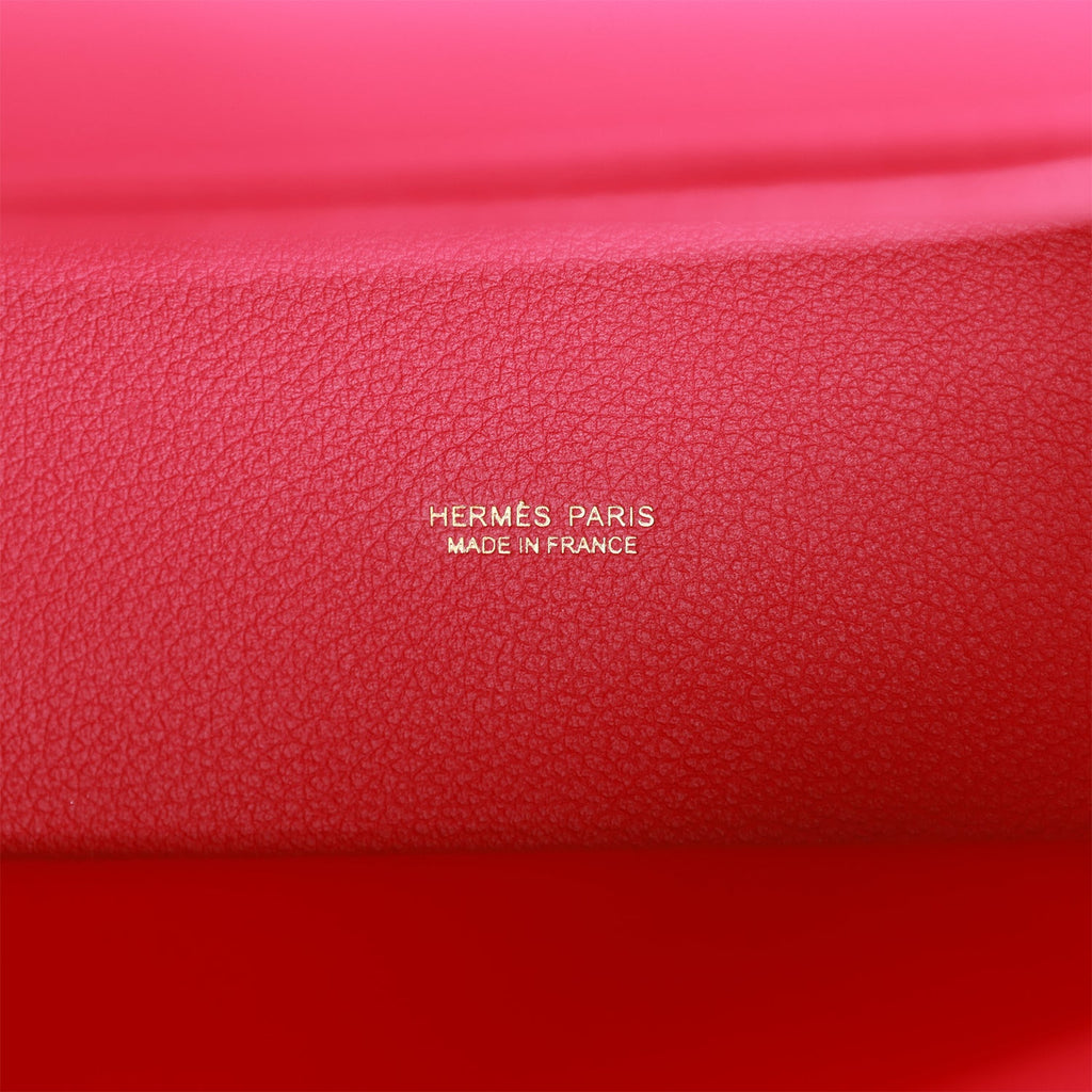 Hermès Kelly Rouge de Couer Evercolor Danse II Gold Hardware, 2020 (Very Good), Red Womens Handbag