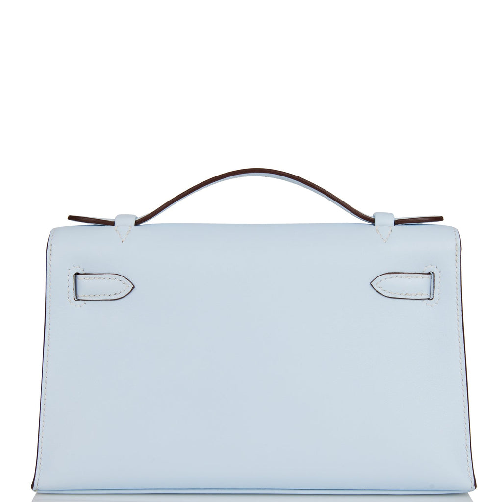 Hermes Kelly Pochette Bleu Royal Swift Palladium Hardware – Madison Avenue  Couture