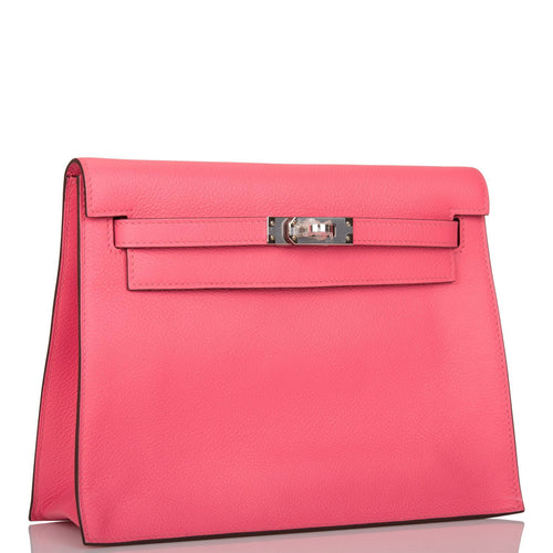 Hermes Kelly Danse Rose Azalee Evercolor Palladium Hardware