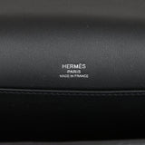 Hermes Geta Black Chevre Palladium Hardware