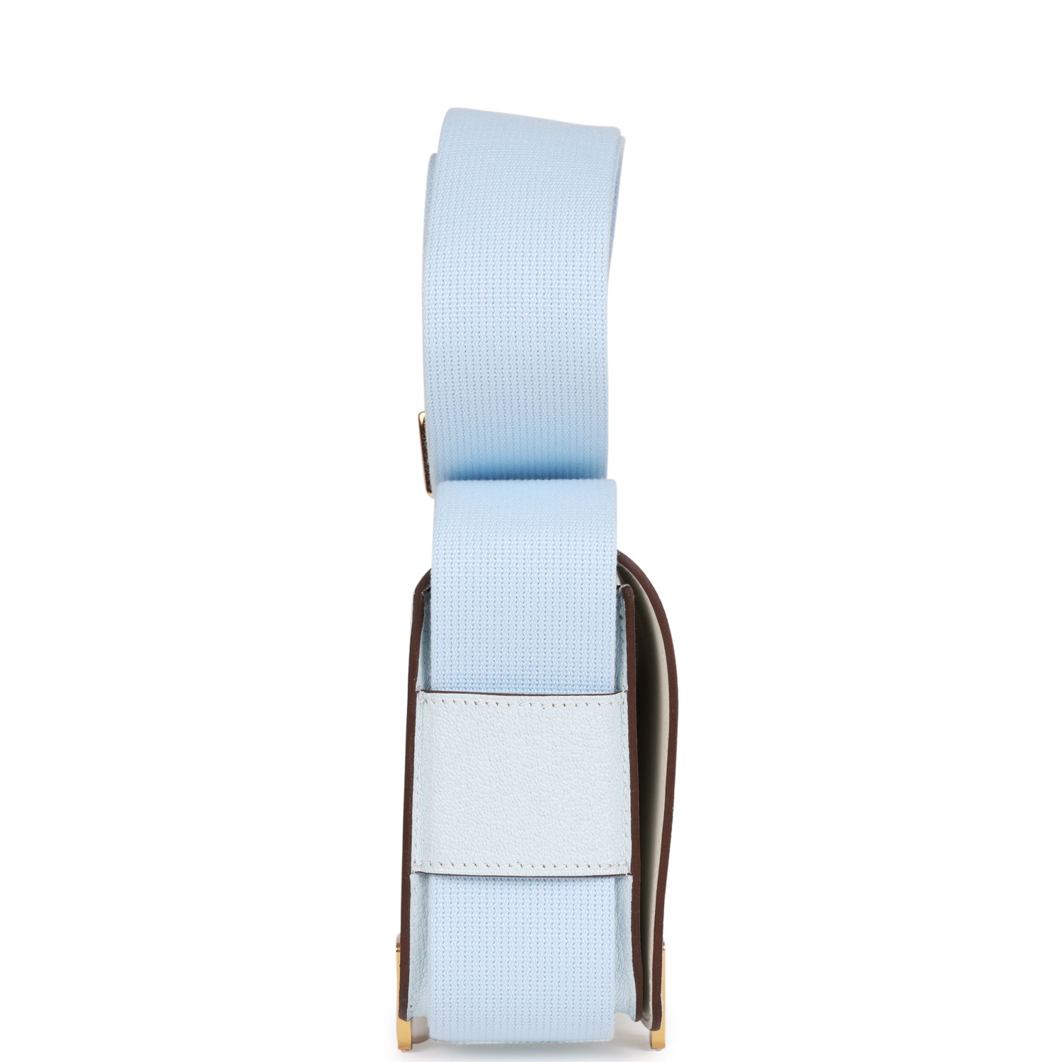 Hermes Geta Bleu Brume Verso Chevre Gold Hardware – Madison Avenue Couture