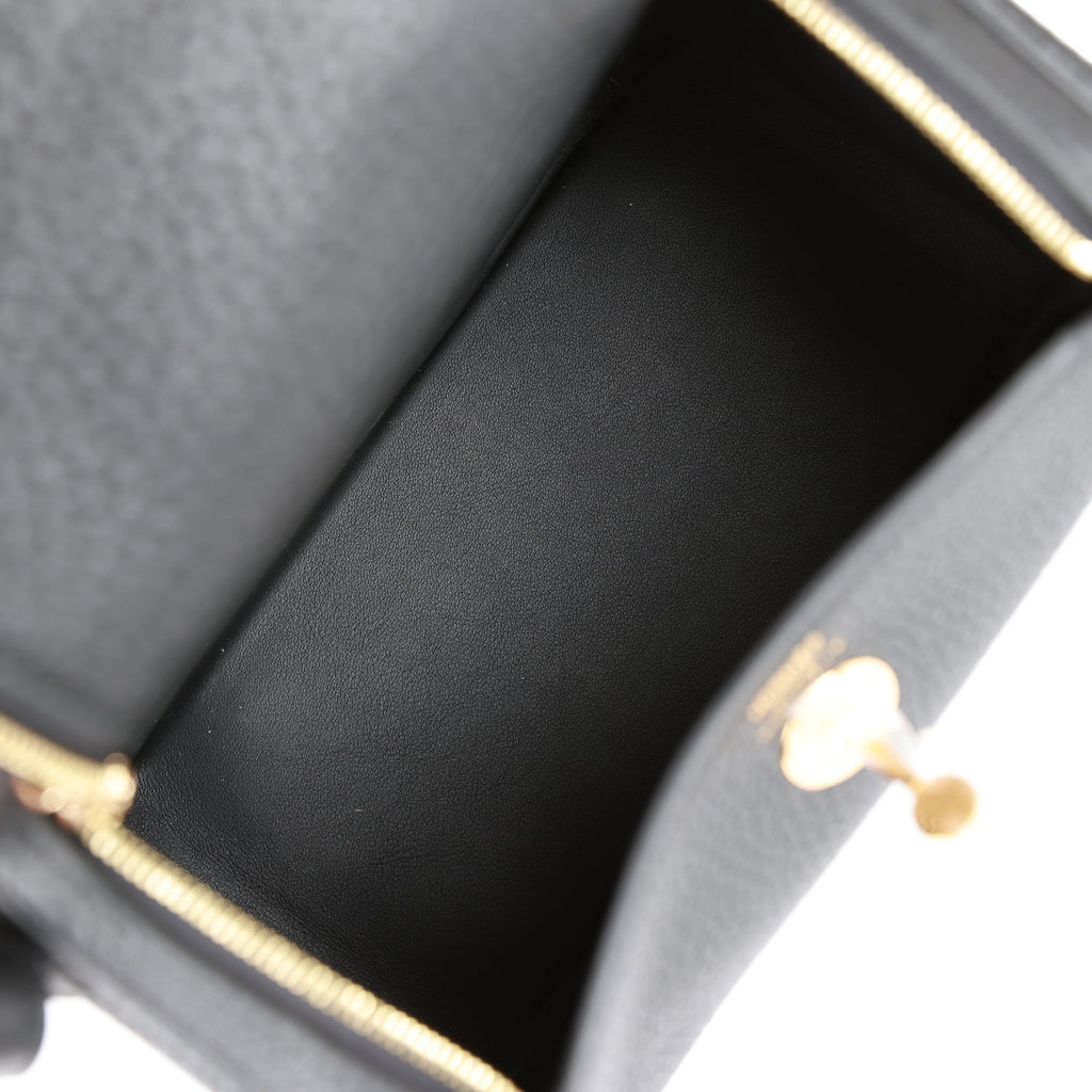 Hermès Mini Lindy Black Clemence With Gold Hardware - AG Concierge