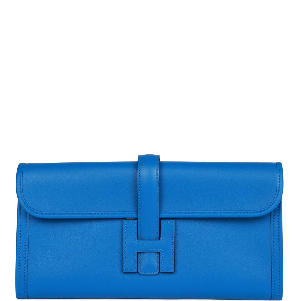 Hermès Hermes Blue Swift Jige Elan 29 Leather Pony-style calfskin  ref.991304 - Joli Closet