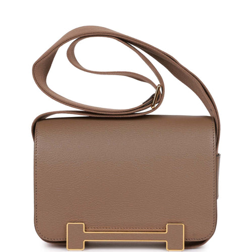 Hermes Geta Etoupe Chevre Gold Hardware