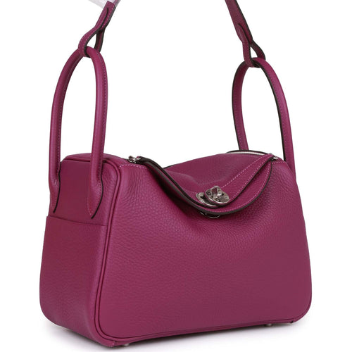 Hermès 2022 Clemence Mini Lindy 20 - Pink Crossbody Bags, Handbags
