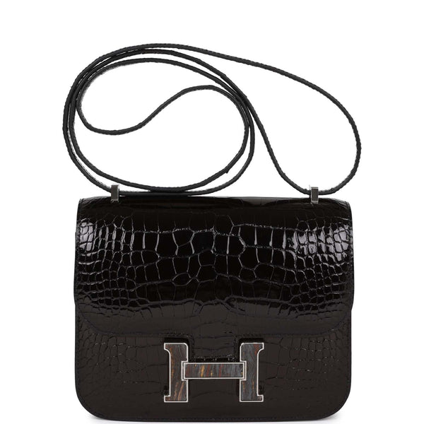 1stdibs Exclusive Hermès Constance 18cm Mini Ombré Lizard Palladium Hardware