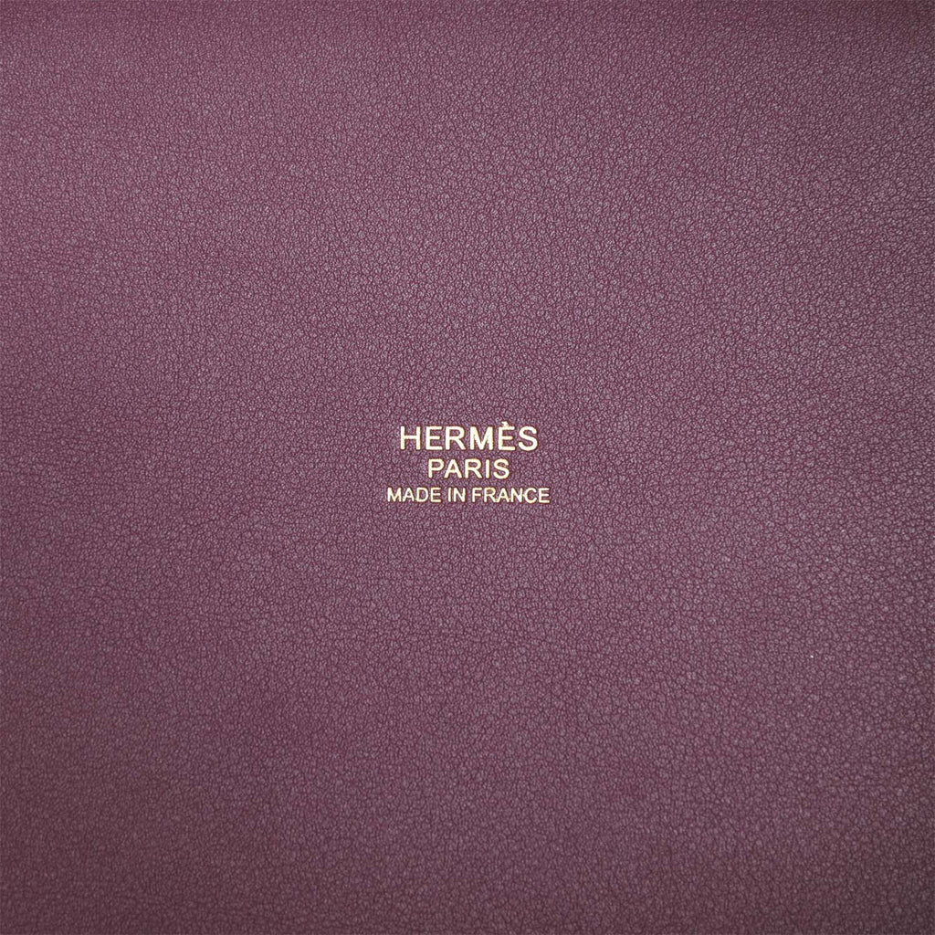 Hermes Picotin Cargo 18 Cassis Swift and Toile Canvas Gold Hardware