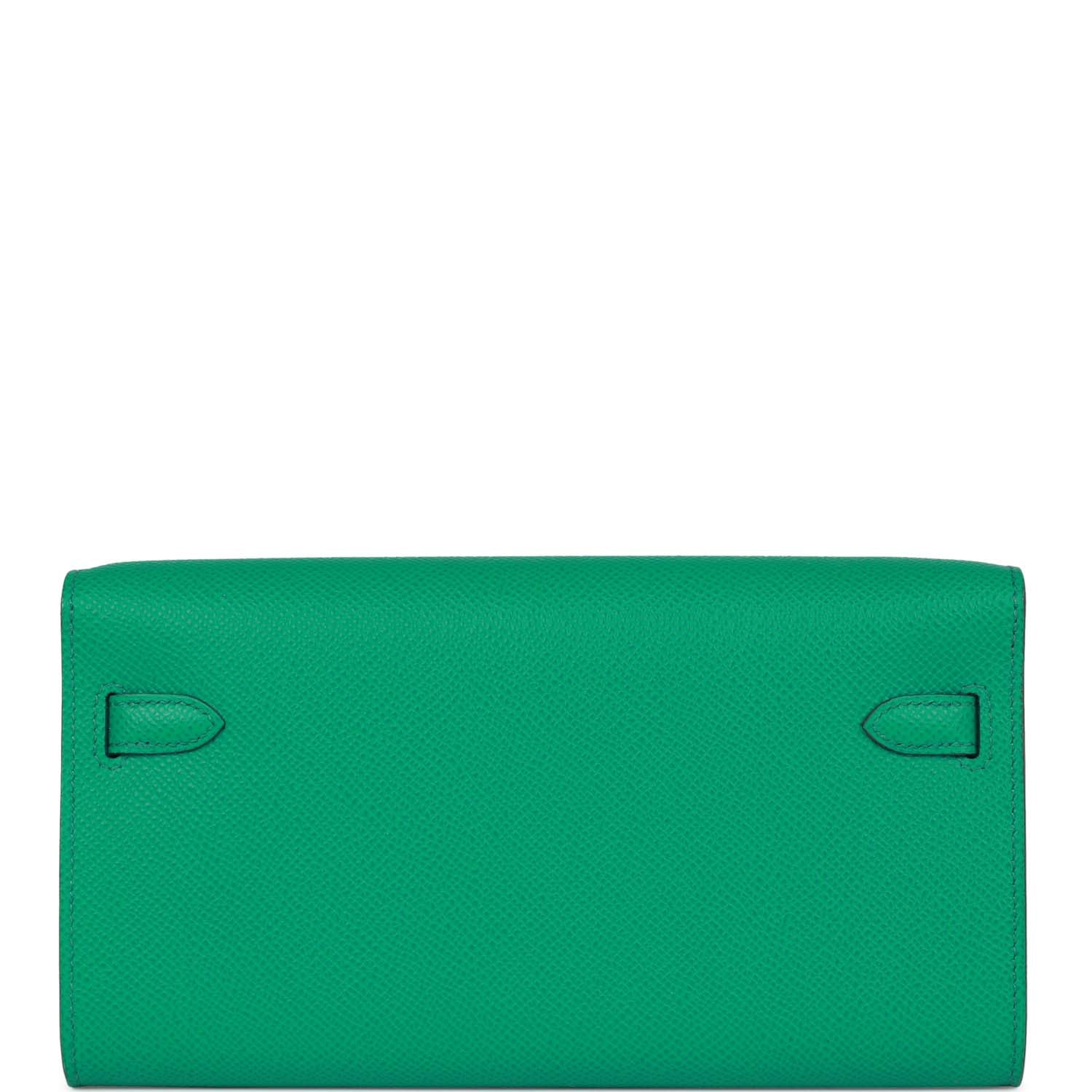 Hermes Kelly Wallet To Go Vert Jade Epsom Palladium Hardware Madison