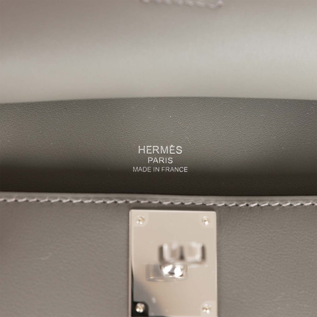 Hermes Jypsiere Mini Gris Meyer Swift Palladium Hardware