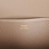 Hermes Halzan 31 Etoupe Clemence Gold Hardware