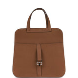 Hermes Halzan 25 Alezan and Biscuit Verso Clemence Palladium Hardware