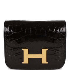 Hermes Constance Compact Alligator Wallet