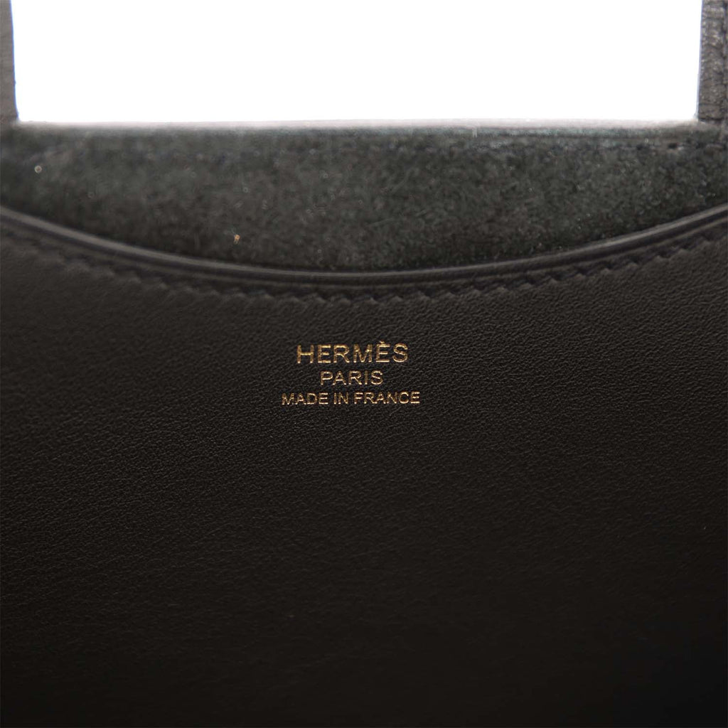 Hermès In The Loop 23 In Black Taurillon Clemence And Swift With