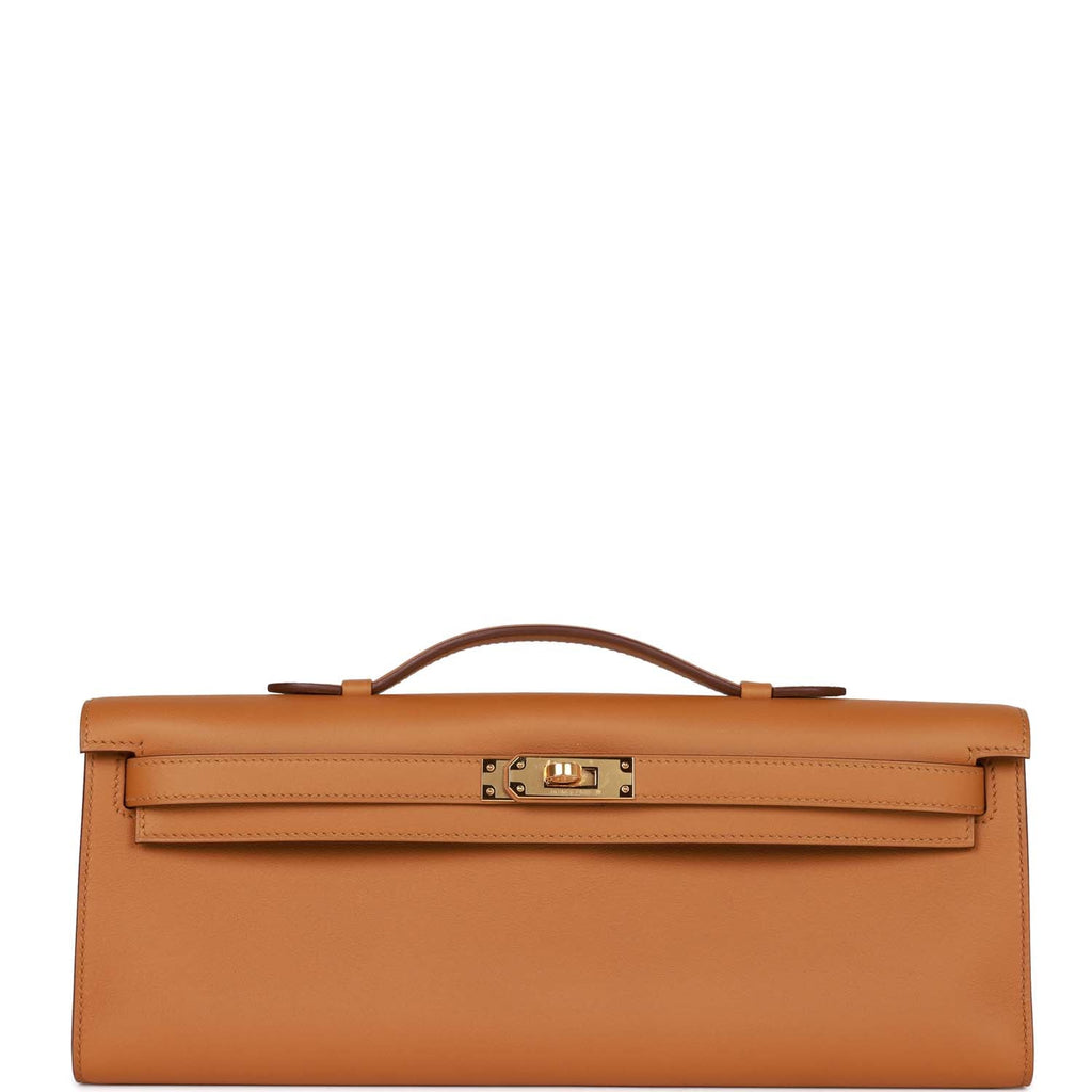 Hermès Kelly Cut Gold Swift With Silver Hardware - AG Concierge Fzco