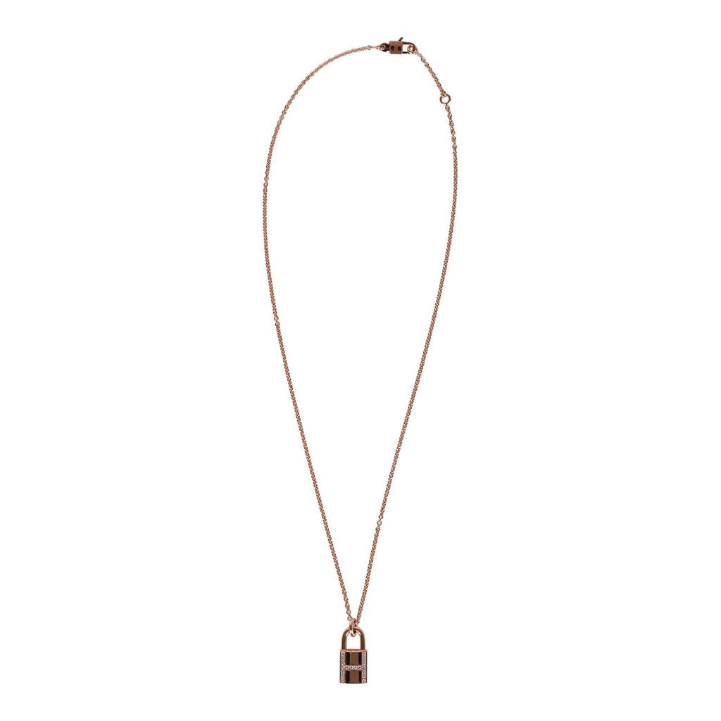 Hermes 18k Rose Gold Amulettes Cadenas Pendant Necklace
