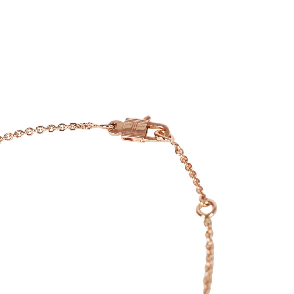 Hermes 18k Rose Gold Amulettes Cadenas Pendant Necklace