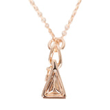 Hermes 18k Rose Gold Diamond Pave Birkin Pendant Necklace