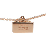 Hermes 18k Rose Gold Diamond Pave Birkin Pendant Necklace