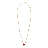 Hermes Rose Extreme Mini Pop H Pendant Necklace
