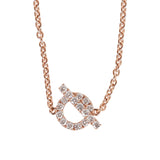 Hermes 18k Rose Gold Diamond Finesse Pendant Bracelet