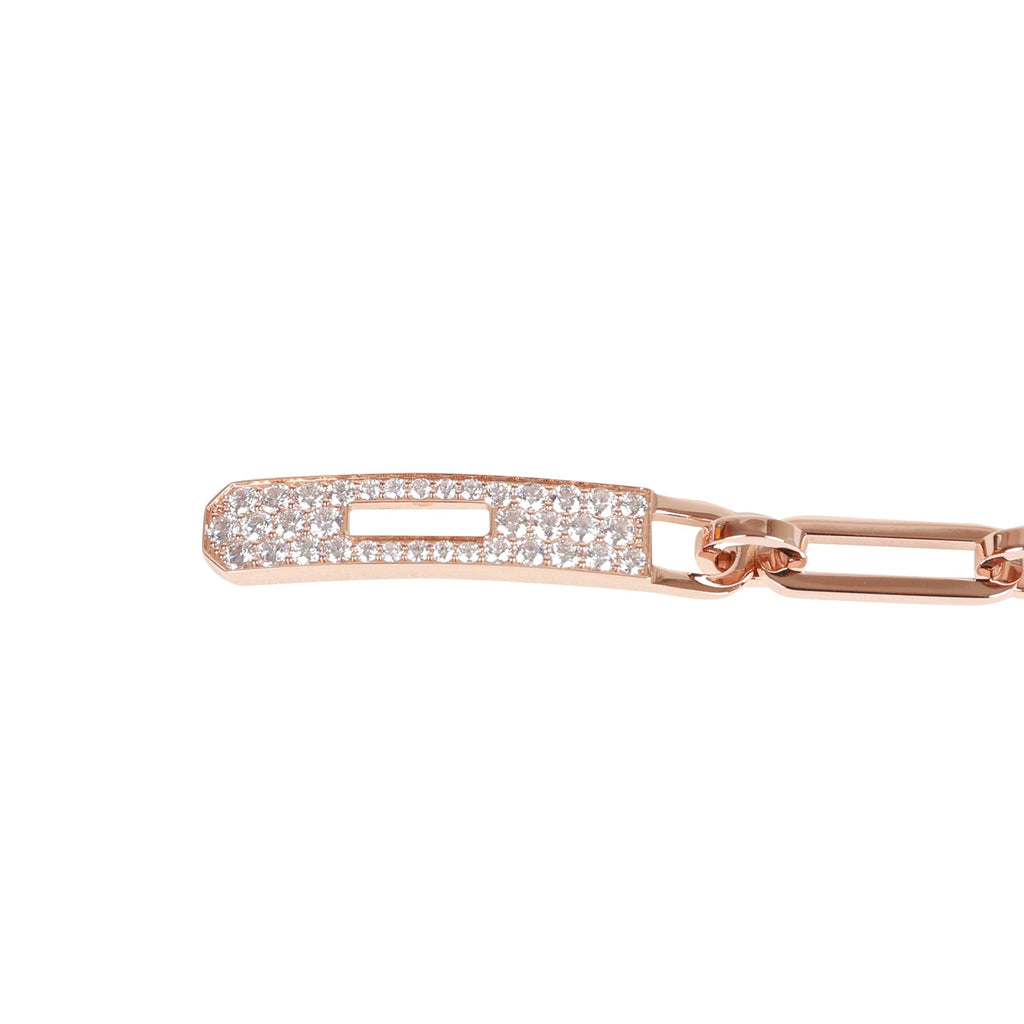 Hermes Chandra Jonc Pearl and Diamond Cuff Bracelet 18k Rose Gold –  Mightychic