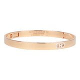 Hermes 18k Rose Gold Diamond H D'Ancre Bracelet