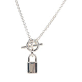 Hermes Kelly Cadenas Silver .925 Pendant Necklace