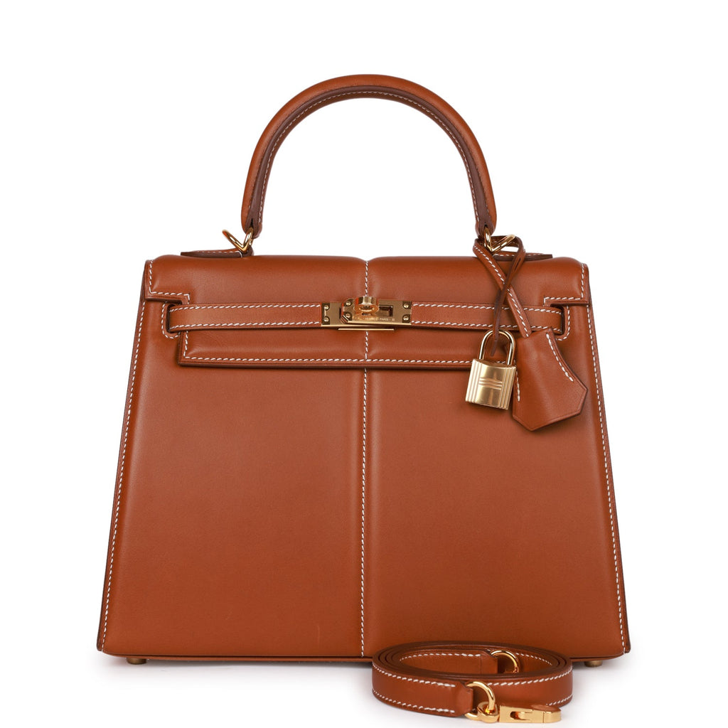 🤎 Limited Edition! Hermès 25cm Padded Kelly Sellier Fauve Barenia