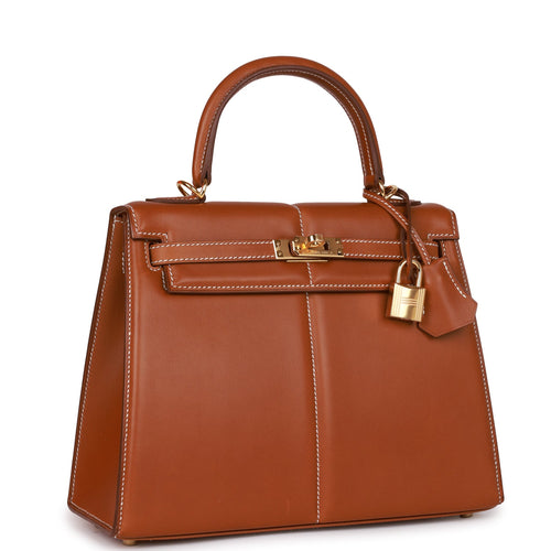 Hermes Padded Kelly 25 Fauve Barenia Gold Hardware
