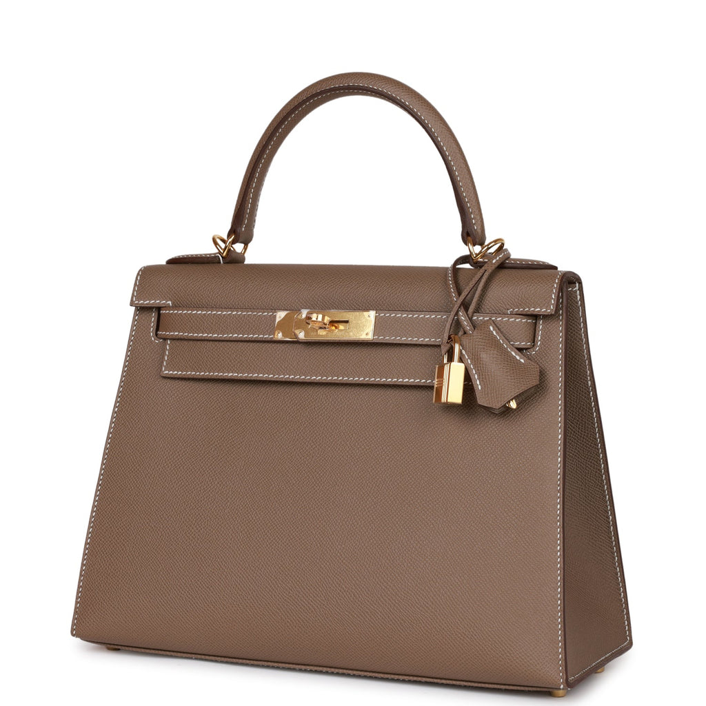 Hermès Kelly 28 Sellier Terracotta Terre Cuite Ostrich with Gold Hardware -  Bags - Kabinet Privé