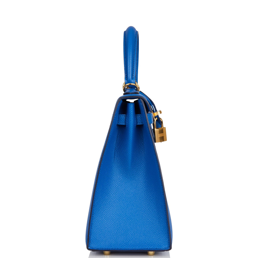 Hermes Kelly 25 Sellier Bleu Brume Epsom Palladium Hardware - Vendome Monte  Carlo