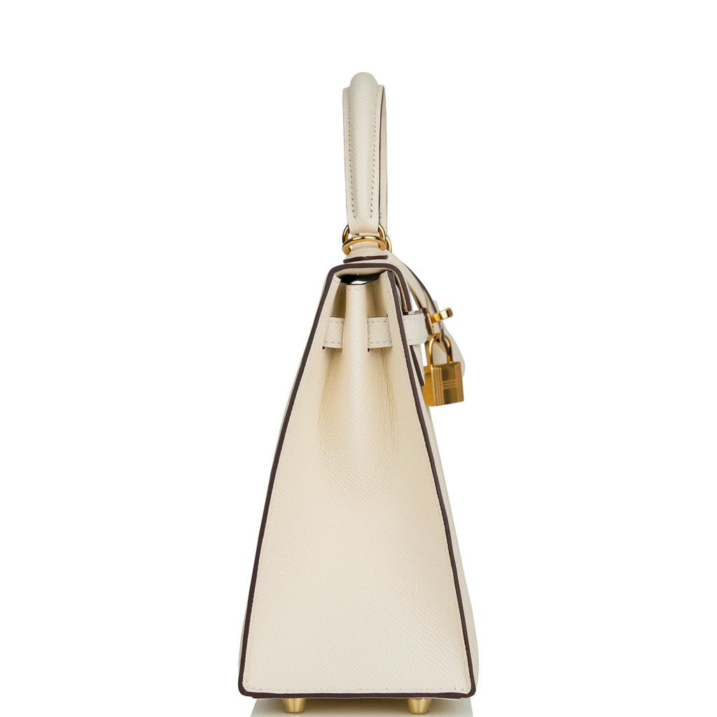 Hermes Kelly Sellier 25 Nata Epsom Gold Hardware – Madison Avenue Couture