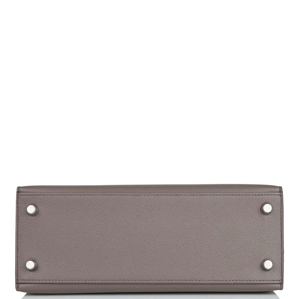 Hermes Kelly Sellier 25 Bag Etain Gold Hardware Epsom Leather New at 1stDibs